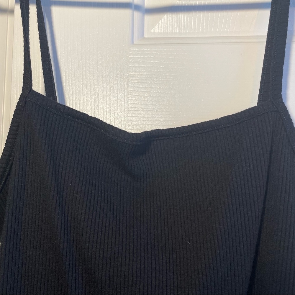 Lulus Basics Black Ribbed Tank Top - Picture 3 of 5